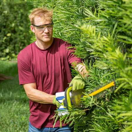 Sun Joe 48V iON 24 In Cordless Hedge Trimmer w/1 In Diameter Cutting Capacity-Tool Only 24V-X2-24HT-CT